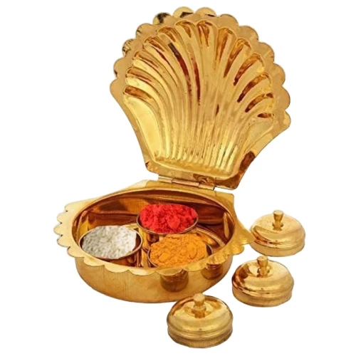 Brass Multi-Purpose Box/ Storage Box ( Seep Shape)